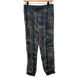 Splendid Camouflage Joggers Women’s Green S Pockets Banded Ankle.